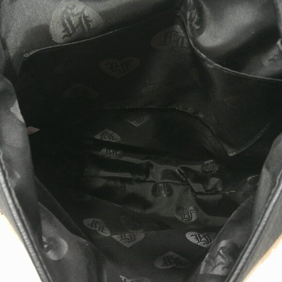 NWT Loungefly Embroidered Retro Black & Metallic Gold Owl Crossbody Shoulder Bag - Picture 7 of 11